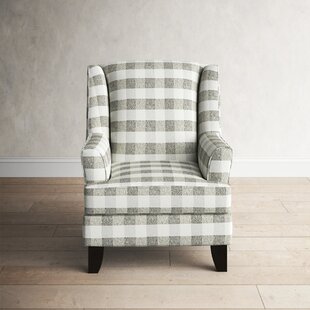 Buffalo check wingback cheap chair